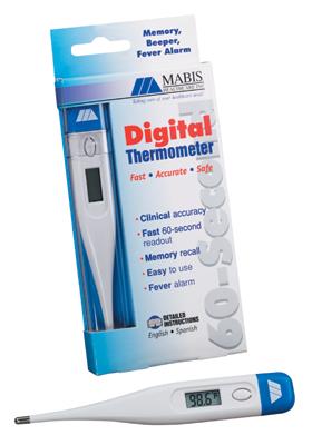 MABIS 60-Second Digital Thermometer In Fahrenheit-eSafety Supplies, Inc