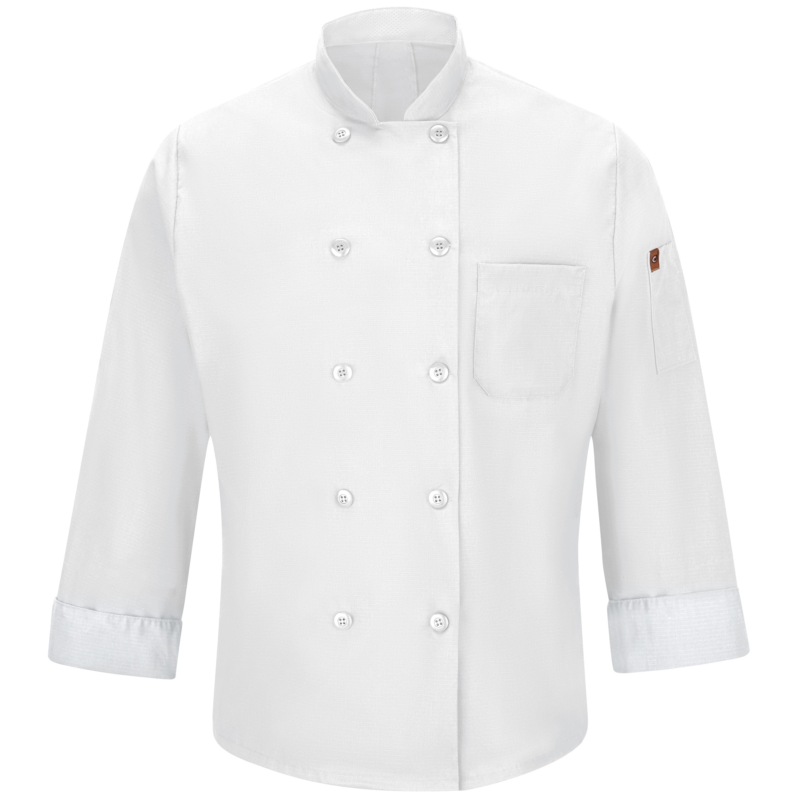Men's Chef Coat with OilBlok + MIMIX 042X - White-eSafety Supplies, Inc