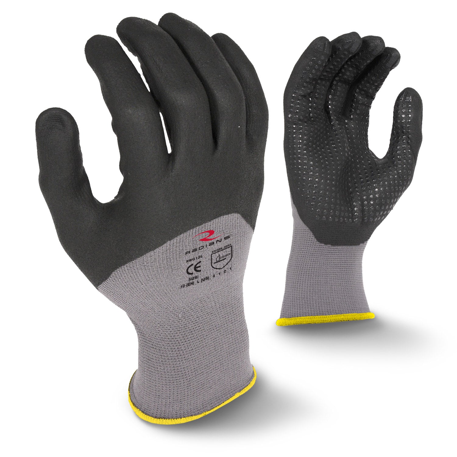 Radians RWG12 3/4 Foam Dipped Dotted Nitrile Glove-eSafety Supplies, Inc