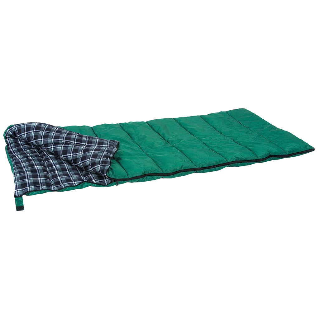 Weekender 4 Lb- Rectangular Sleeping Bag - 33 In X 75 In - Green-eSafety Supplies, Inc