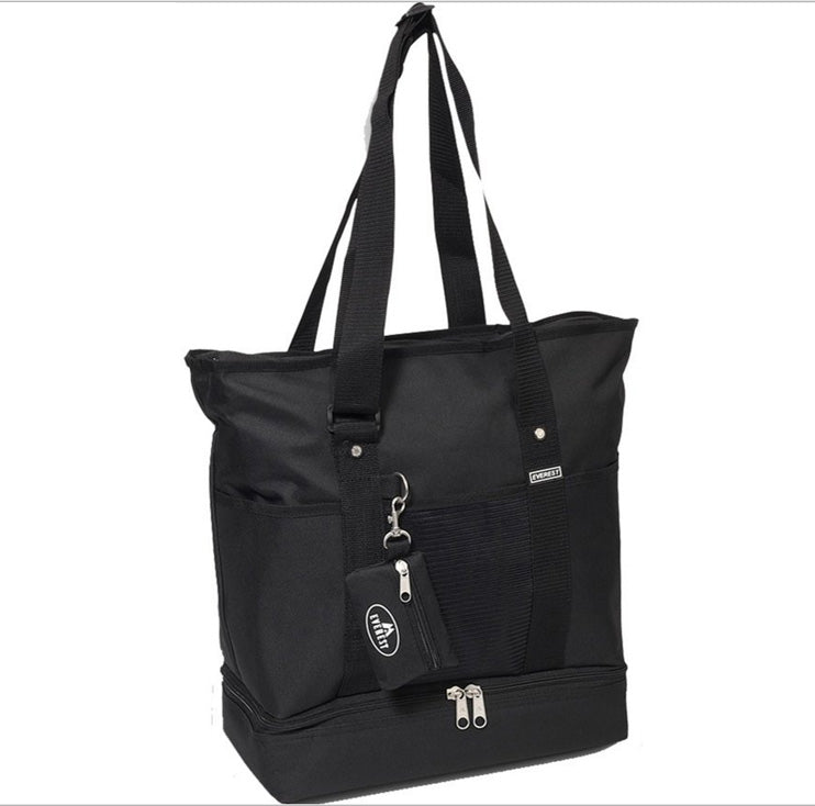 Everest Luggage Deluxe Shopping Tote - Black-eSafety Supplies, Inc