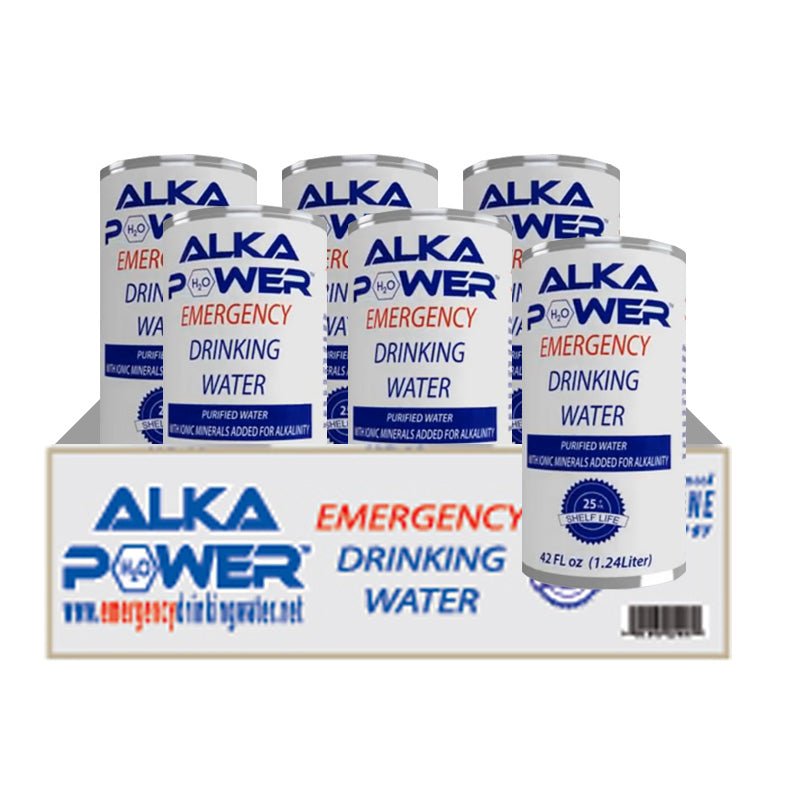 [Discontinued] Canned Drinking Water 30 Years Shelf Life 42 oz X 6 Cans-eSafety Supplies, Inc
