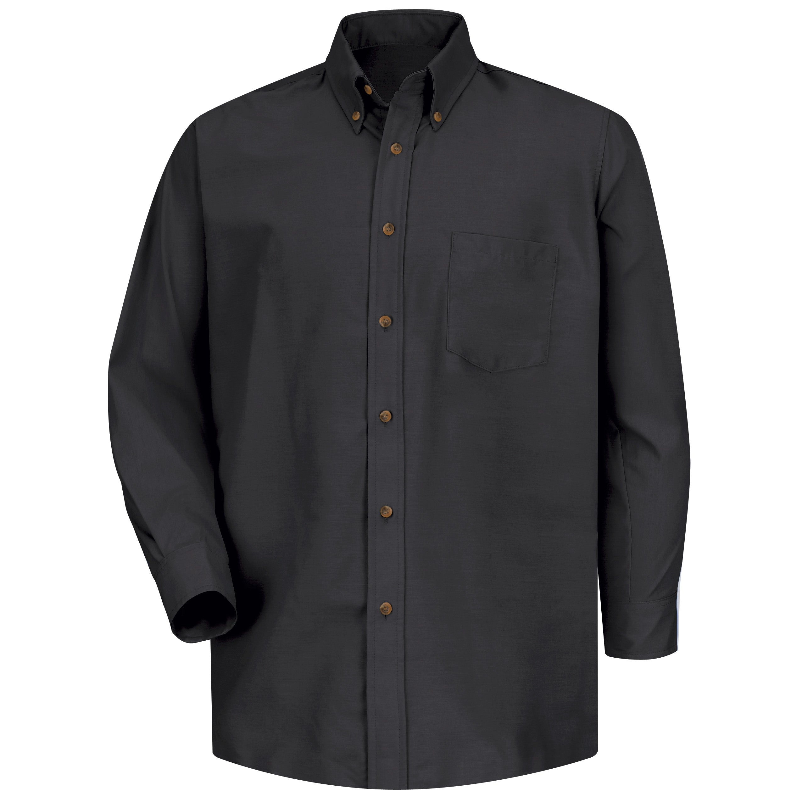 Men's Long Sleeve Poplin Dress Shirt SP90 - Black-eSafety Supplies, Inc