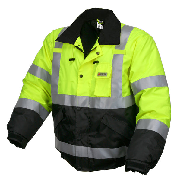 MCR Safety Bomber Jacket 2 Tone W/ Silver Stripes X-eSafety Supplies, Inc