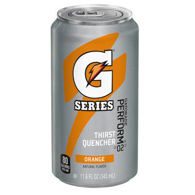 Gatorade 11.6 Ounce Ready To Drink Can Orange Electrolyte Drink (24 Cans)