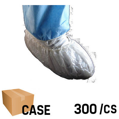 EPIC- SHOE COVER TALL WHITE PE POLYLATEX - Case-eSafety Supplies, Inc