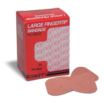 Swift First Aid Large Heavy Woven Fingertip Adhesive Bandage (25 Per Box)-eSafety Supplies, Inc