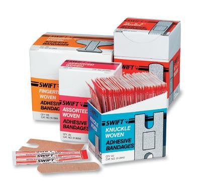 Swift First Aid 1" X 3" Woven Strip Adhesive Bandage (100 Per Box)-eSafety Supplies, Inc