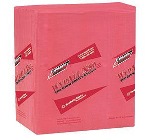 Kimberly-Clark 12 1/2" X 14.4" Red WYPALL X80 1/4 Fold Towels (50 Per Package)-eSafety Supplies, Inc