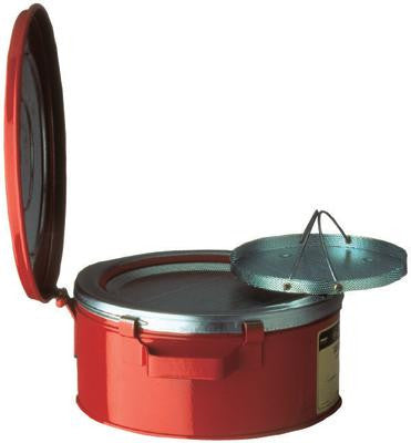 Justrite 2 Quart Red Safety Bench Can Without Wire Basket-eSafety Supplies, Inc