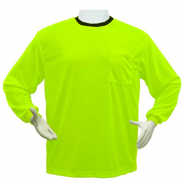 High Visibility Long-sleeve T-shirt Lime Color Size 2X-large-eSafety Supplies, Inc