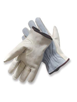 Grain Palm/Split Leather Back Cowhide Drivers Gloves-eSafety Supplies, Inc