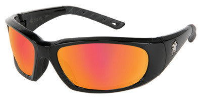 Crews Force Flex Safety Glasses with Fire Mirror Lens (12 Pack)