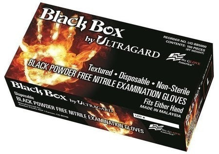 Ultragard Black Box Heavy Duty 6-7 Mil Nitrile Exam Powder Free Gloves-eSafety Supplies, Inc