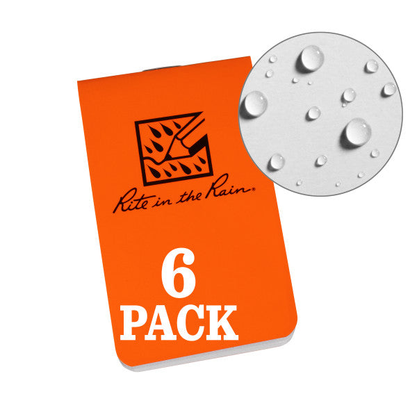 Stapled Notebook - Field Flex - Blank - Orange - 6 Pack-eSafety Supplies, Inc