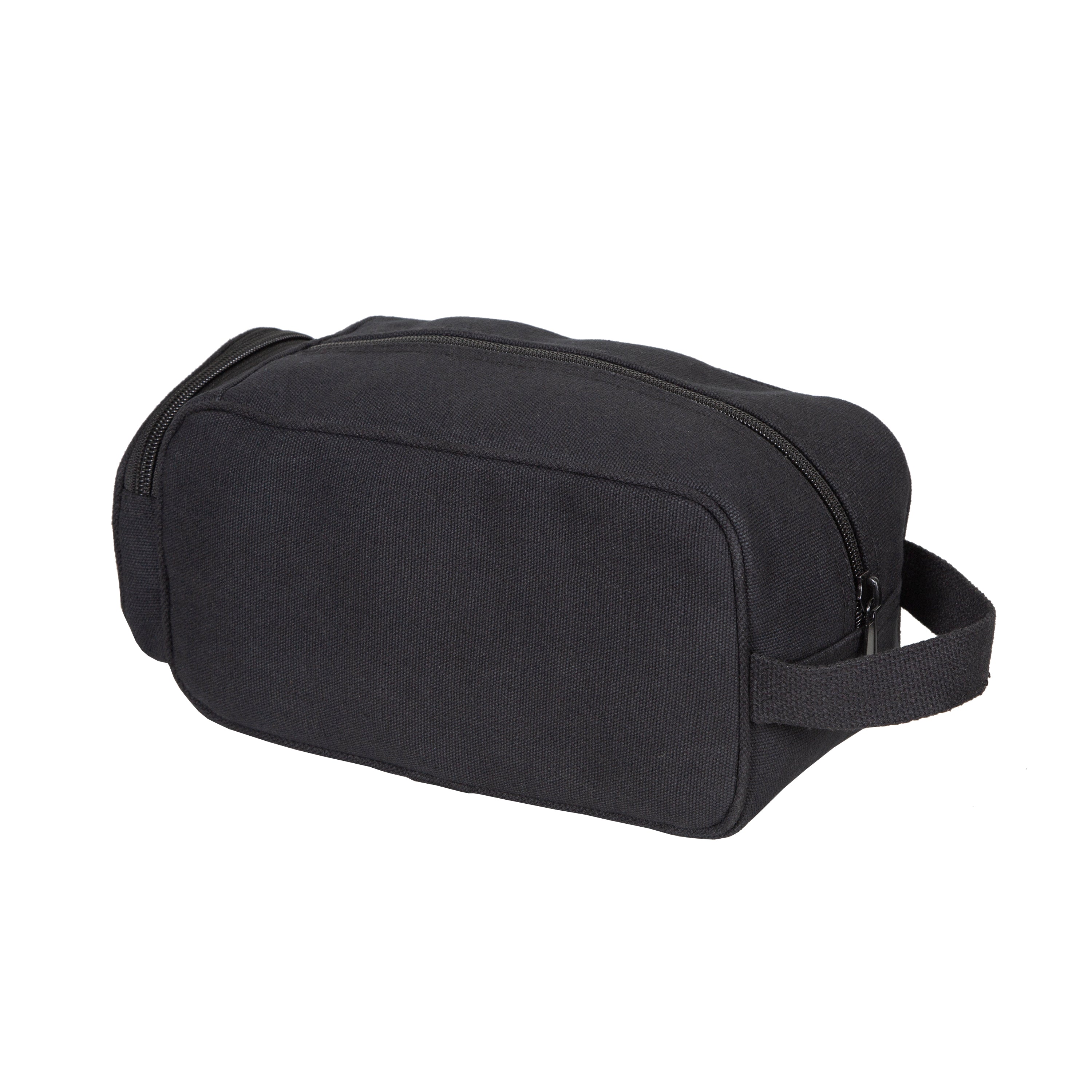 Cotton Canvas Travel Accessory Bag - Black-eSafety Supplies, Inc