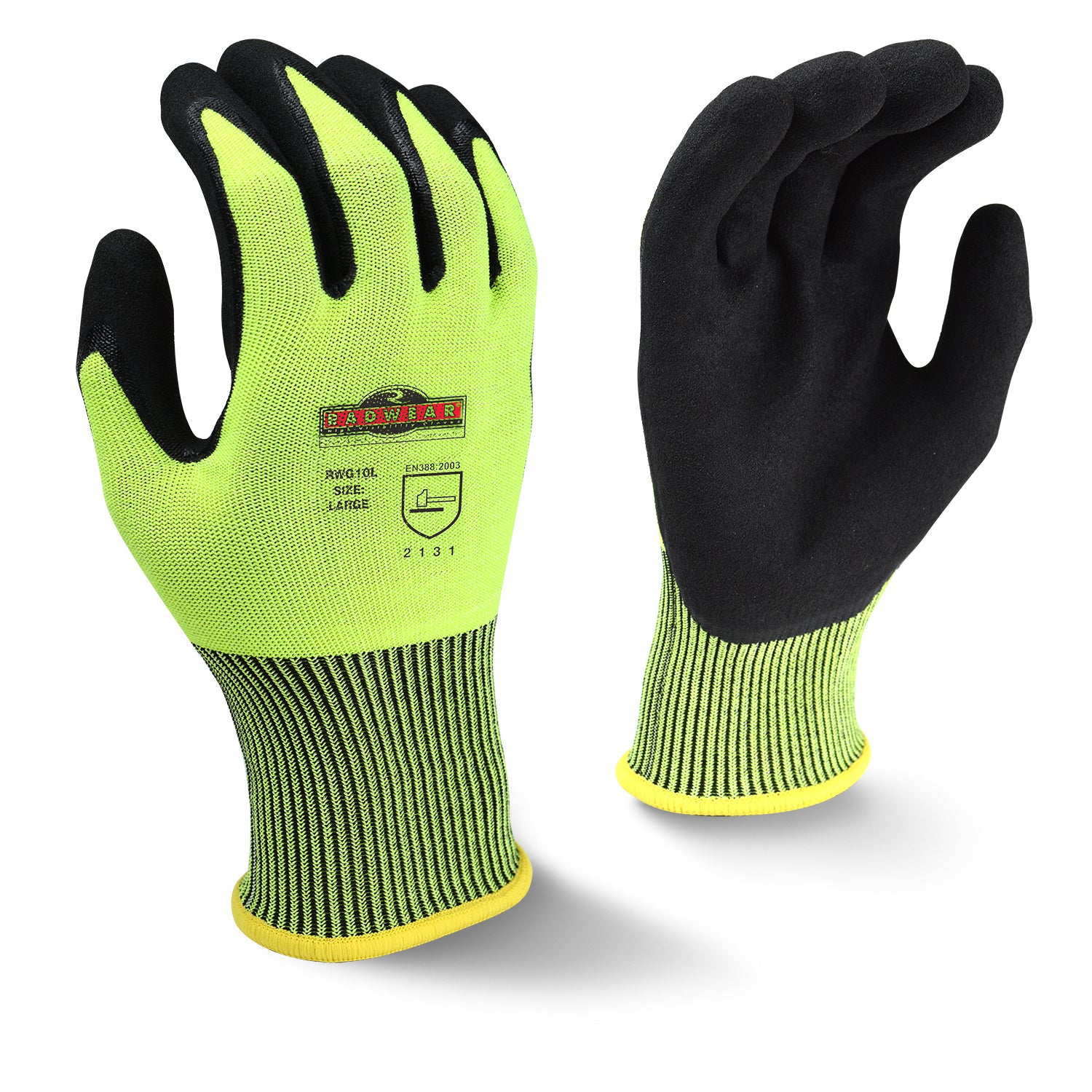 Radians RWG10 Radwear® Silver Series™ High Visibility Knit Dip Glove-eSafety Supplies, Inc