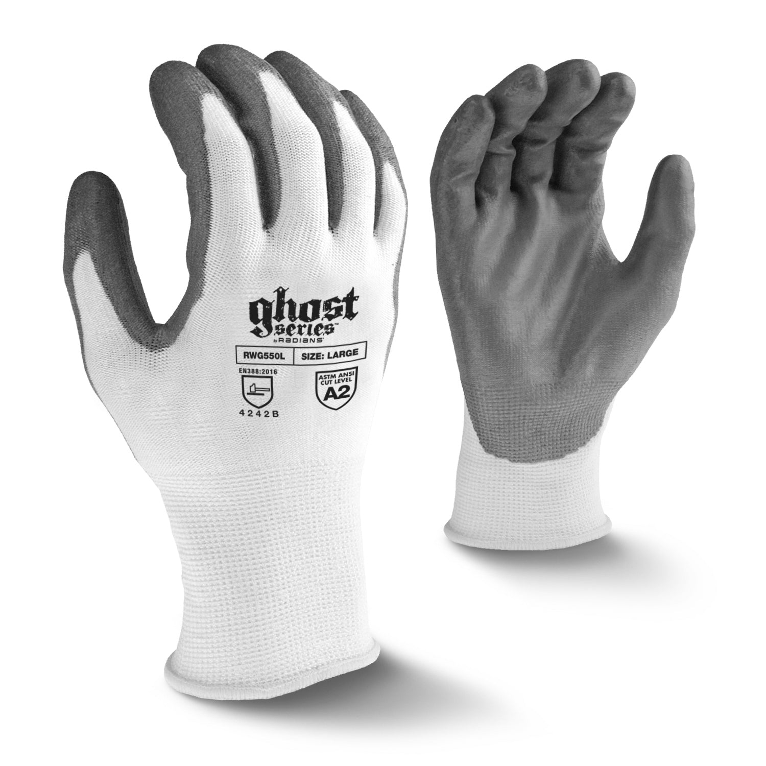 Radians RWG550 Ghost™ Series Cut Protection Level A2 Work Glove-eSafety Supplies, Inc