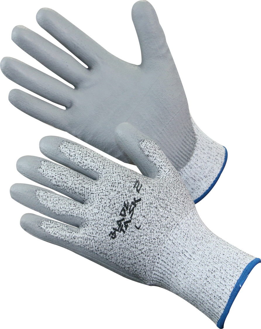 Task Glove- Cut Resistant Polyurethane Palm Coated HPPE Glove