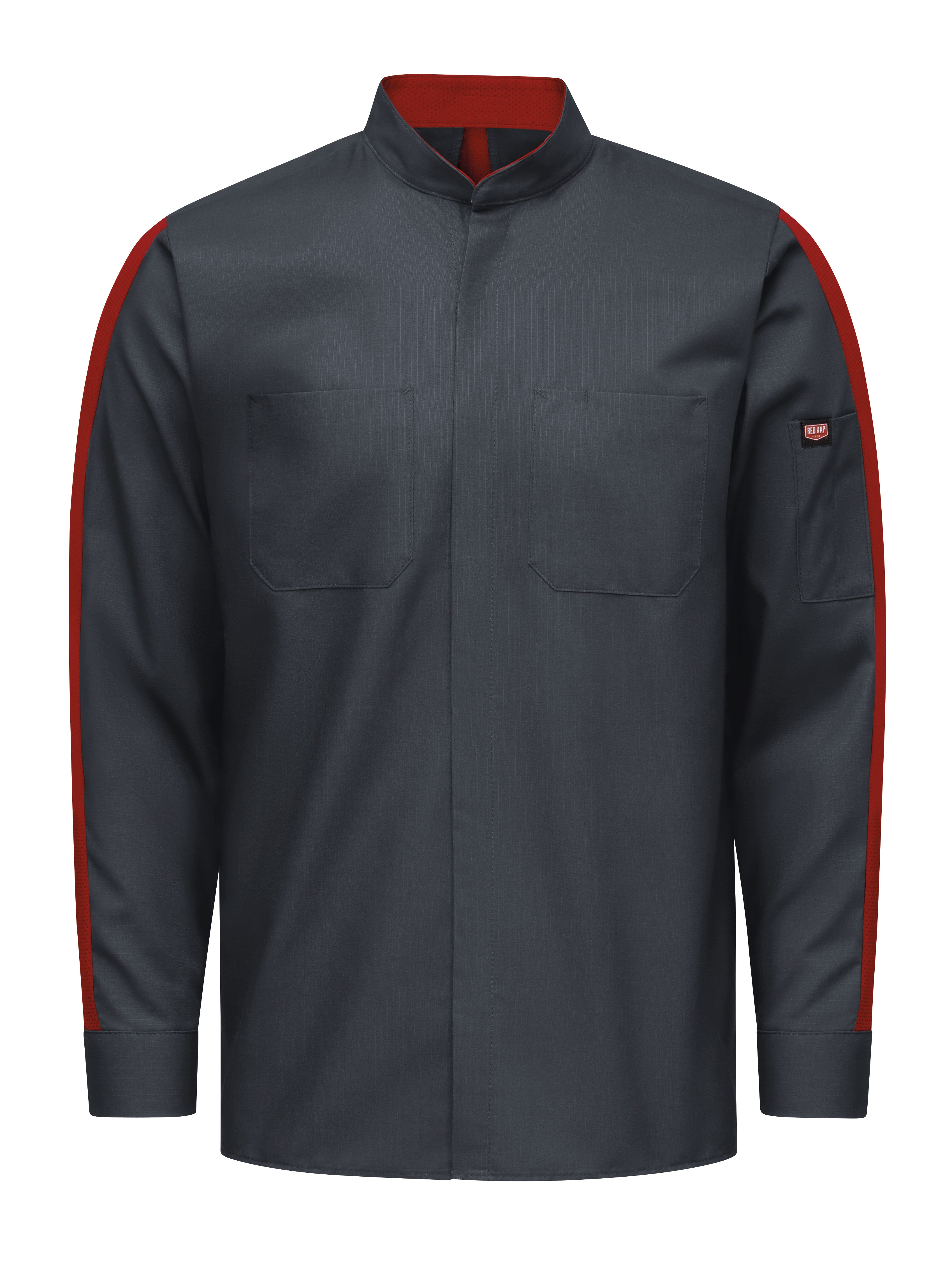 Men's Long Sleeve Two-Tone Pro+ Work Shirt with OilBlok and Mimix SX36 - Charcoal|Fireball-eSafety Supplies, Inc