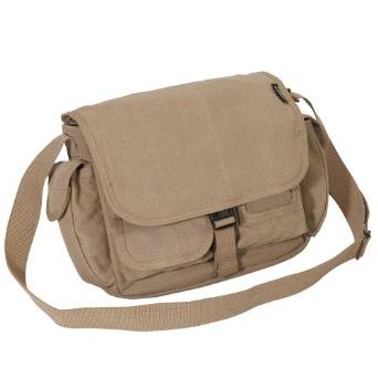 Everest Luggage Canvas Messenger Bag - Khaki-eSafety Supplies, Inc