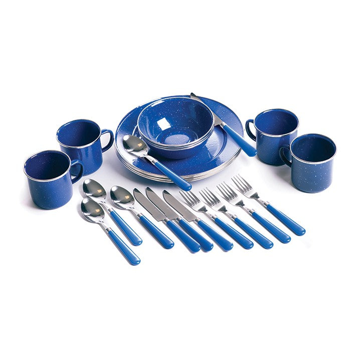 Stansprt Deluxe 24-pc. Enamel Tableware Set-eSafety Supplies, Inc