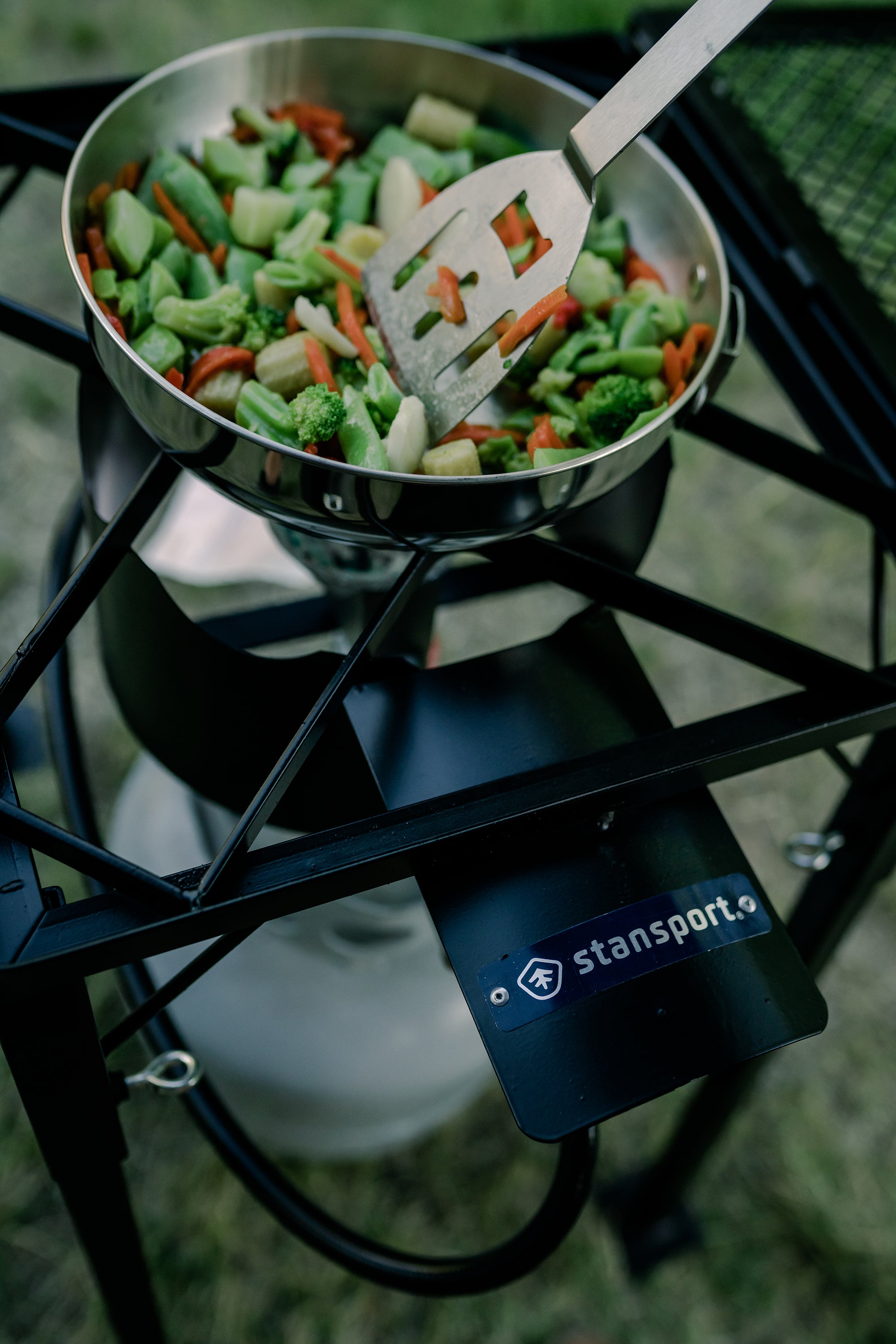 Portable Outdoor Cooker With Stand, Regulator & Mesh Shelf-eSafety Supplies, Inc