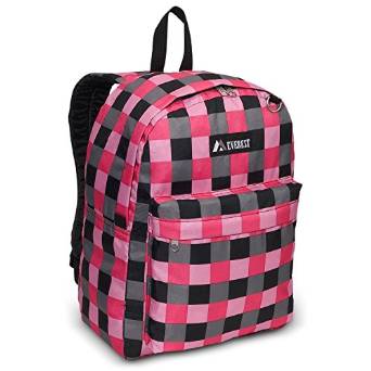 Everest Luggage Classic Backpack - Pink Blod Plaid-eSafety Supplies, Inc