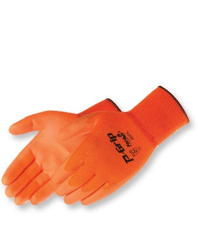 P-Grip Fluorescent Orange PU Palm coated Gloves - Dozen-eSafety Supplies, Inc