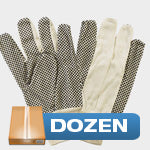 Dozen - Canvas with Dots - Cotton Gloves-eSafety Supplies, Inc
