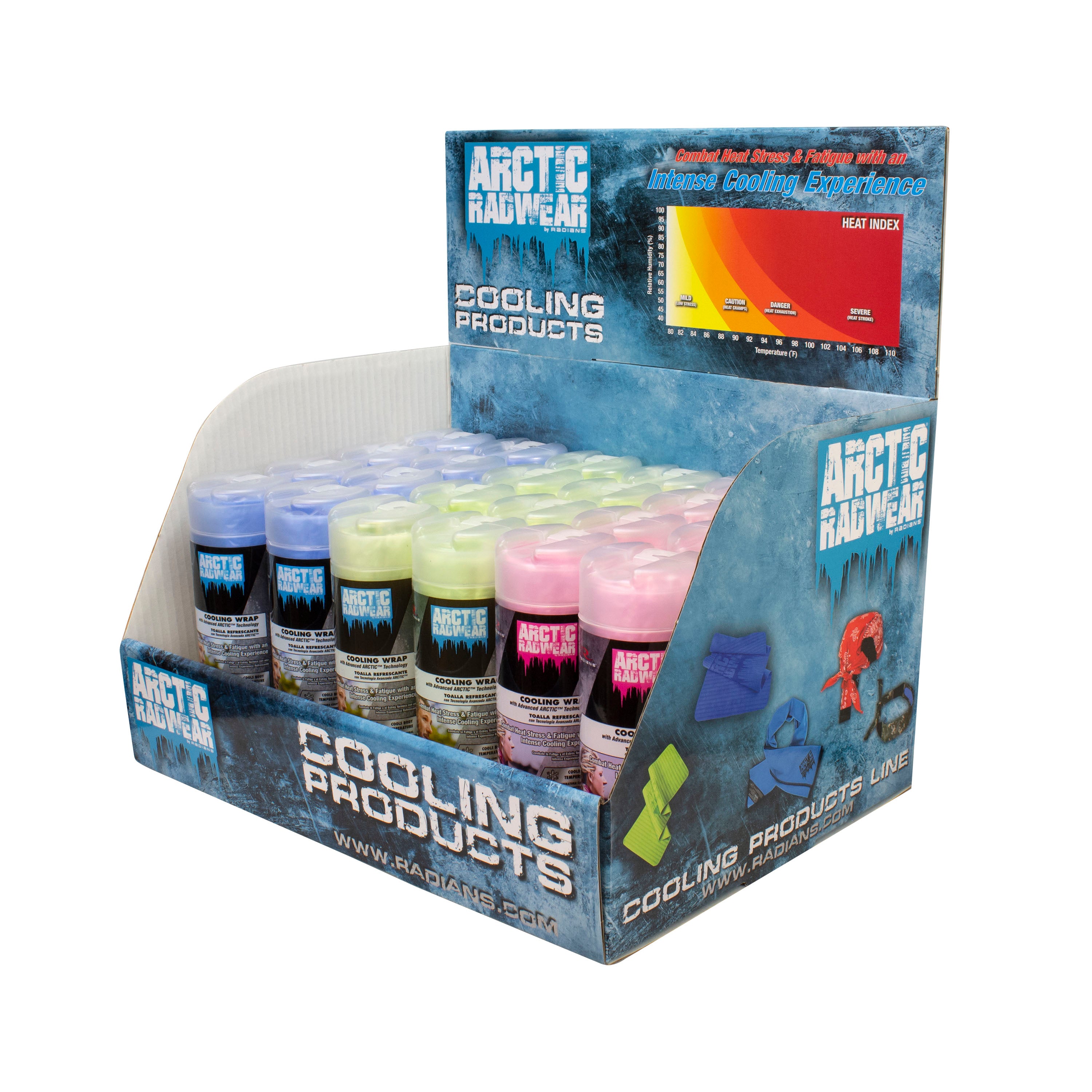 Radians Arctic Radwear® Cooling Wrap Counter Display-eSafety Supplies, Inc