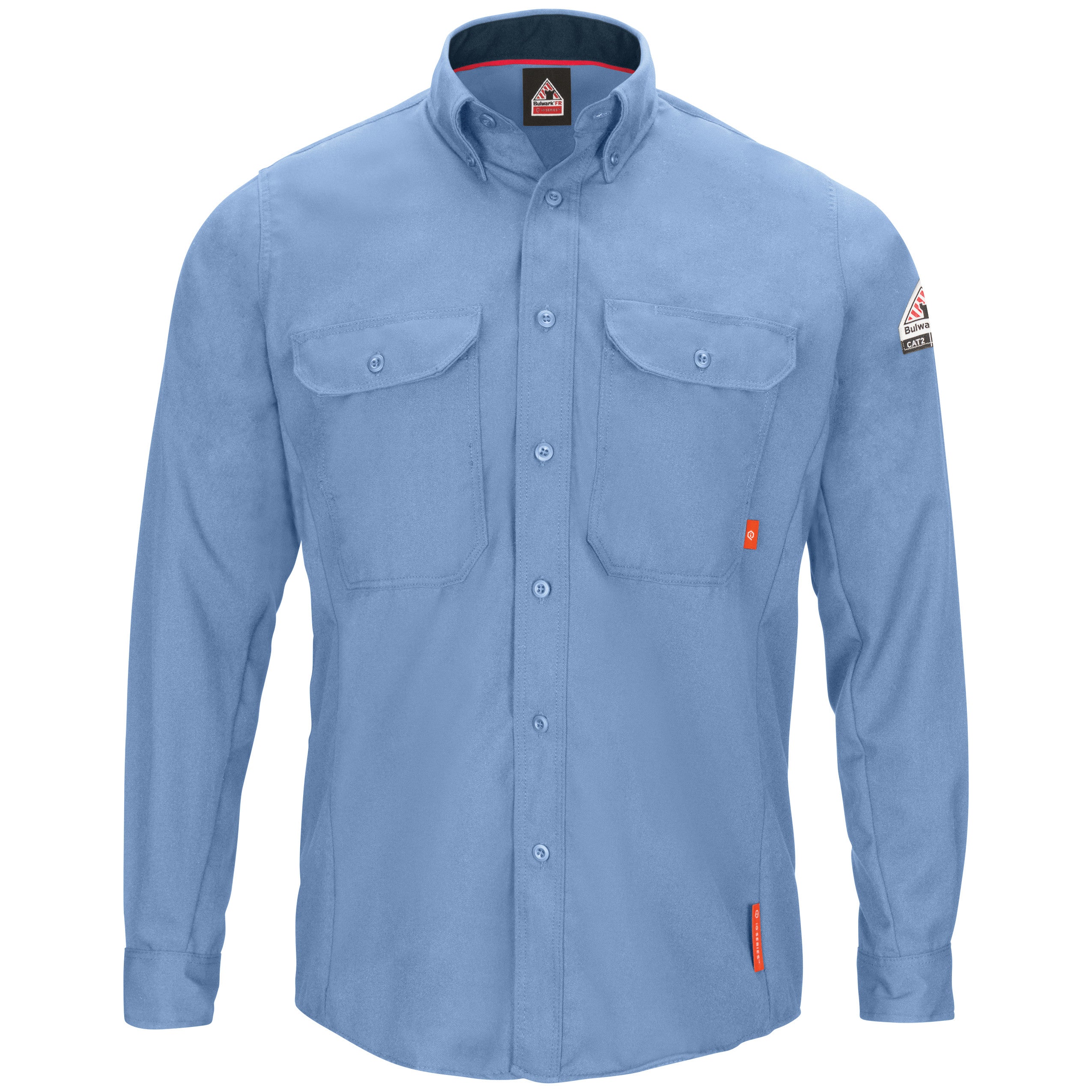 iQ Series® Men's Lightweight Comfort Woven Shirt with Insect Shield QS52 - Light Blue-eSafety Supplies, Inc