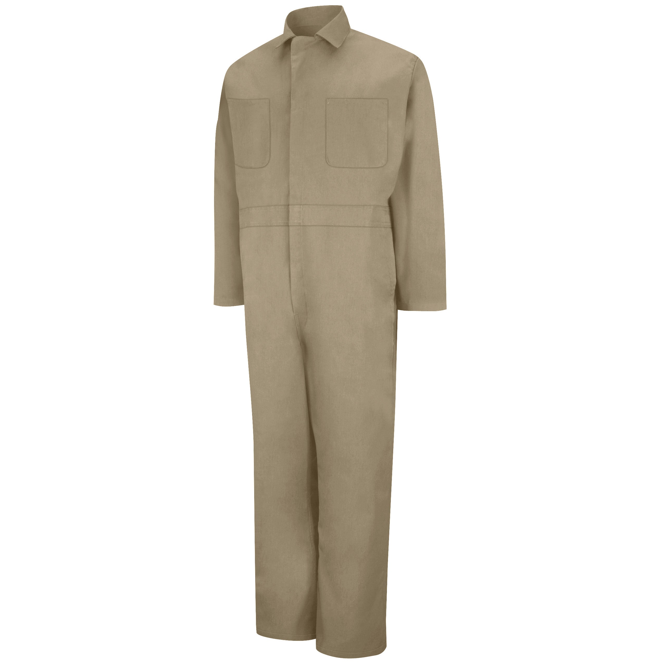 Twill Action Back Coverall with Chest Pockets CT10 - Khaki-eSafety Supplies, Inc