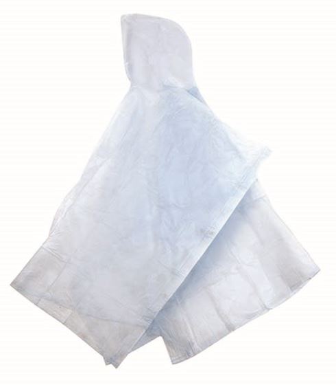Vinyl Fashion Poncho - 52IN X 80IN - Clear-eSafety Supplies, Inc
