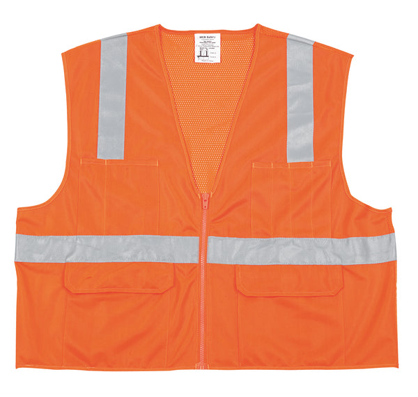 MCR Safety Class 2, Mesh Back/Sld Frt, Zipper Frt-eSafety Supplies, Inc