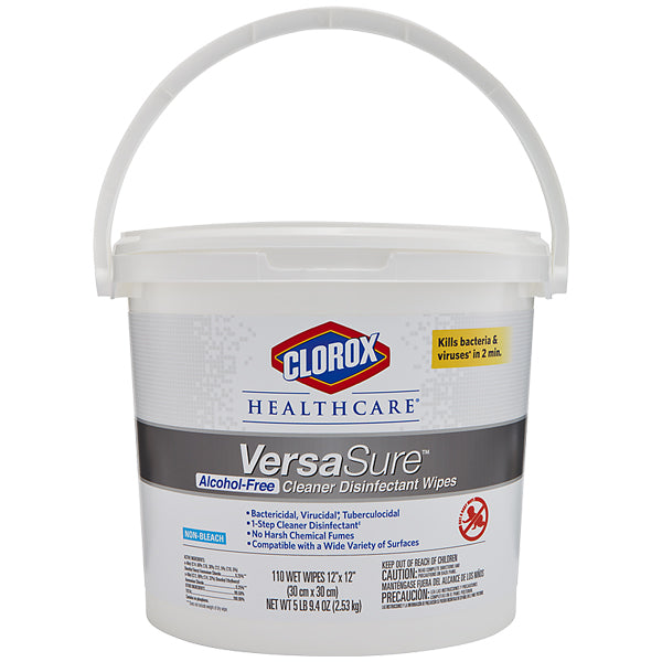 Clorox® Healthcare® VersaSure Cleaner Disinfectant Wipes Bucket (110 Wipes)-eSafety Supplies, Inc