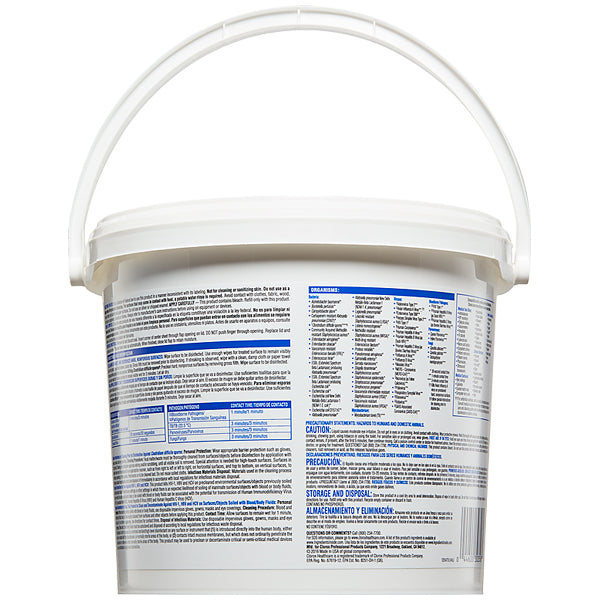 Clorox Healthcare® Bleach Germicidal Wipes Bucket (110 Wipes)-eSafety Supplies, Inc