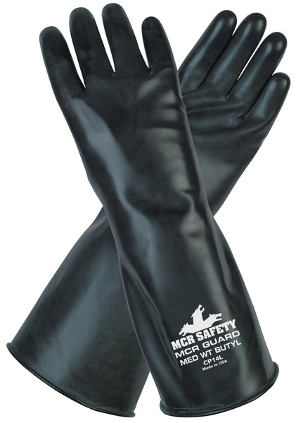 MCR Safety Unsupported Butyl Glove,14",14 Mil-eSafety Supplies, Inc