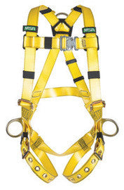 MSA X-Large Gravityâ„¢ Urethane-Coated Vest Style Full-Body Harness With Back And Hip D-Rings And Tongue Buckle Leg Straps-eSafety Supplies, Inc