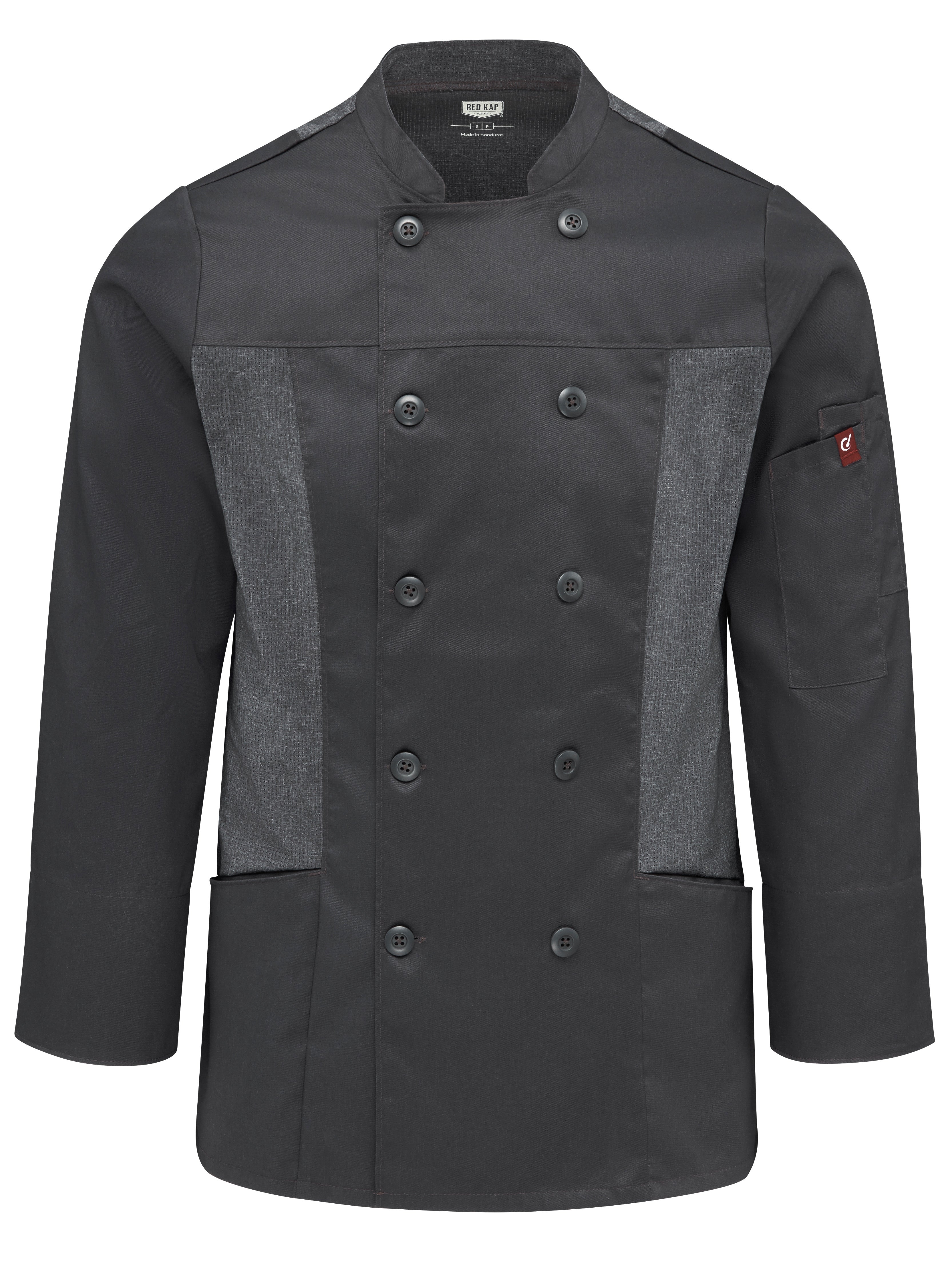 Women's Deluxe Airflow Chef Coat 053W - Charcoal-eSafety Supplies, Inc