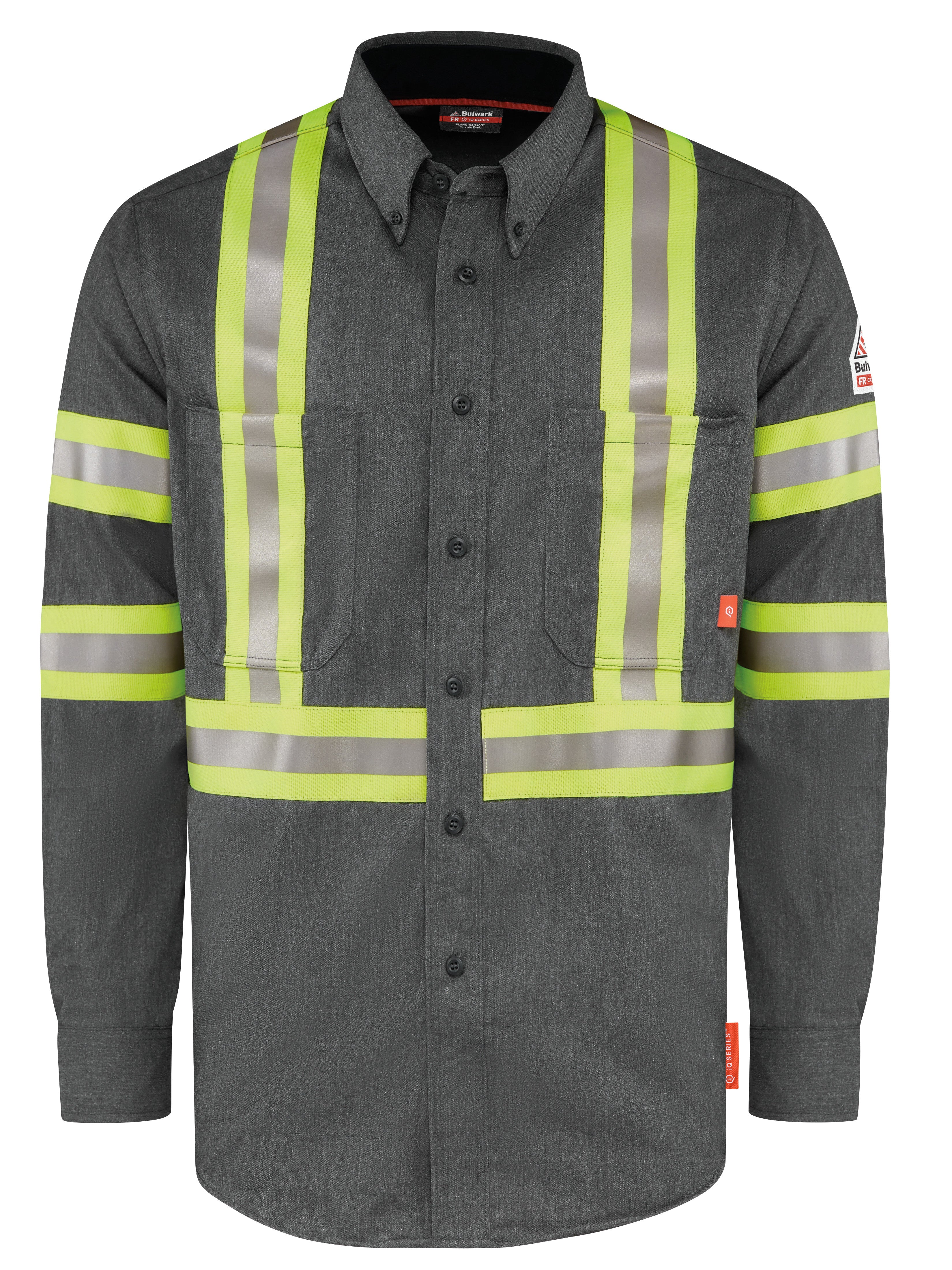 iQ Series® Endurance Collection Men's FR Work Shirt QS50 - Dark Gray-eSafety Supplies, Inc