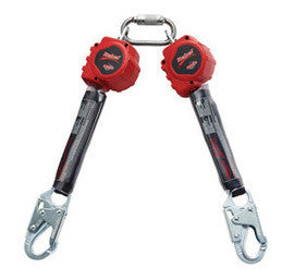 DBI-SALAÂ® 6' ProtectaÂ® Rebelâ„¢ Twin Leg Self Retracting Polyester Web Lifeline With Steel Snap Hooks And Quick Connector For Harness Mounting-eSafety Supplies, Inc