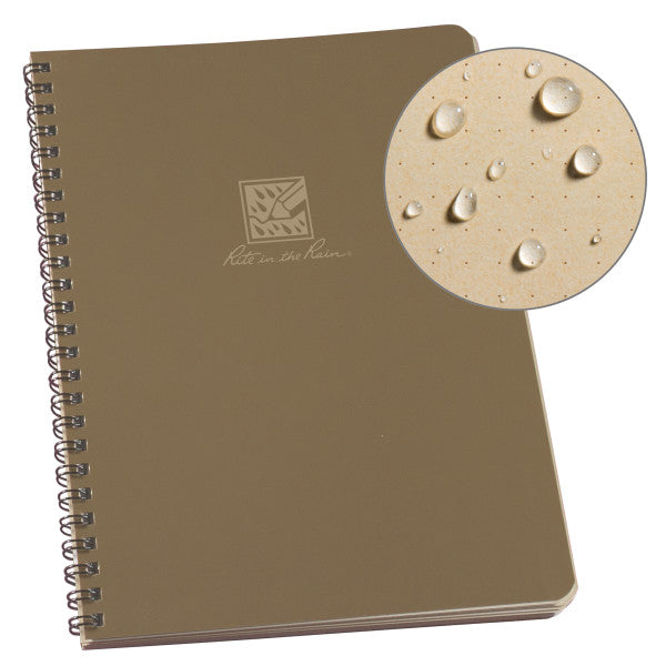 Lg Spiral Notebook - Dot Grid - Tan-eSafety Supplies, Inc