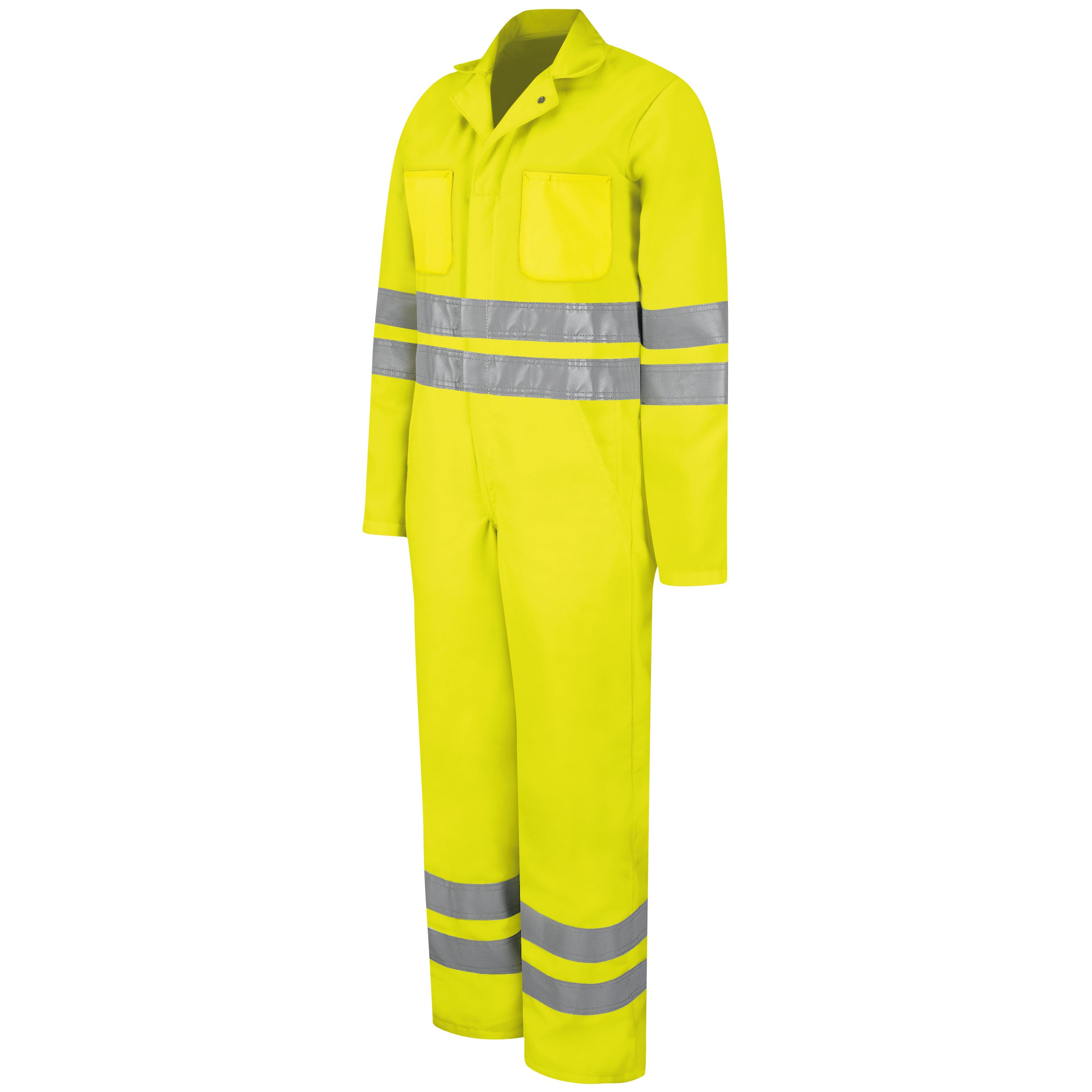 Hi-Visibility Zip-Front Coverall CT10 - Fluorescent Yellow/Green-eSafety Supplies, Inc