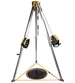 MSA 8' WorkmanÂ® Tripod Confined Space Entry Kit (Includes 50' Workman Rescuer, 65' Workman Winch, Stainless Steel Cable, (2) Pulleys And (2) Carabiners)-eSafety Supplies, Inc
