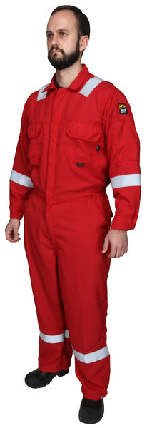 MCR Safety Deluxe Cvrll, Nomex, Refl.Tape, FR Red L-eSafety Supplies, Inc