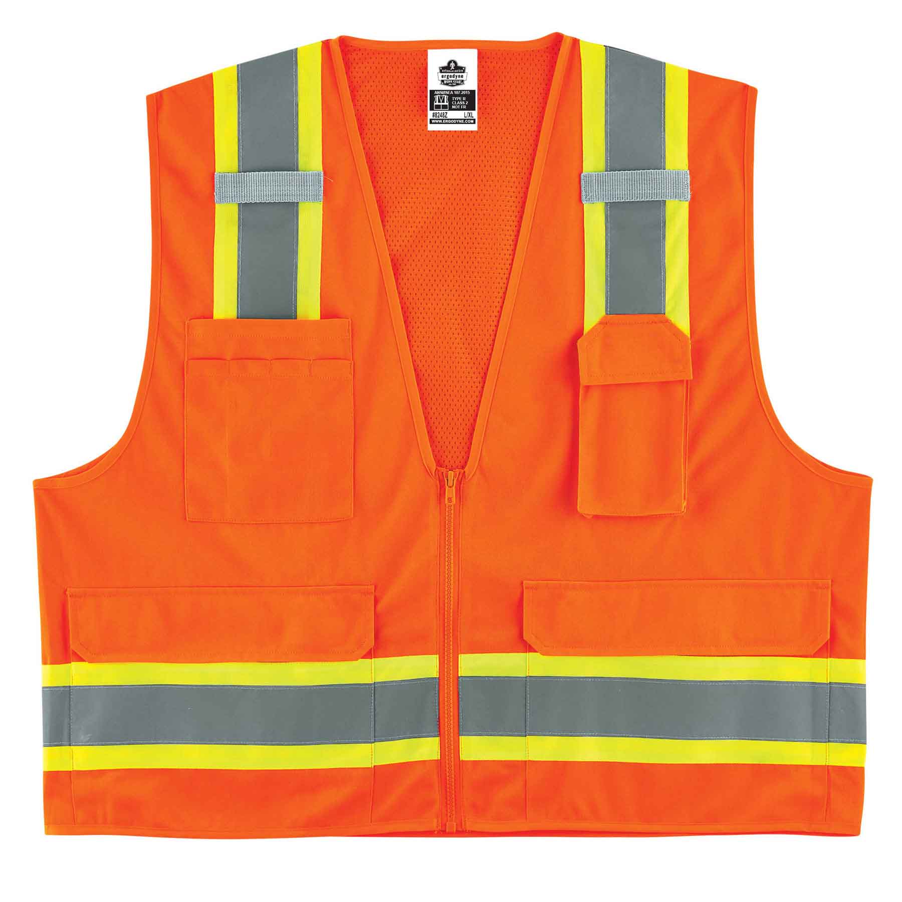 GloWear 8248Z Type R Class 2 Two-Tone Surveyors Vest-eSafety Supplies, Inc