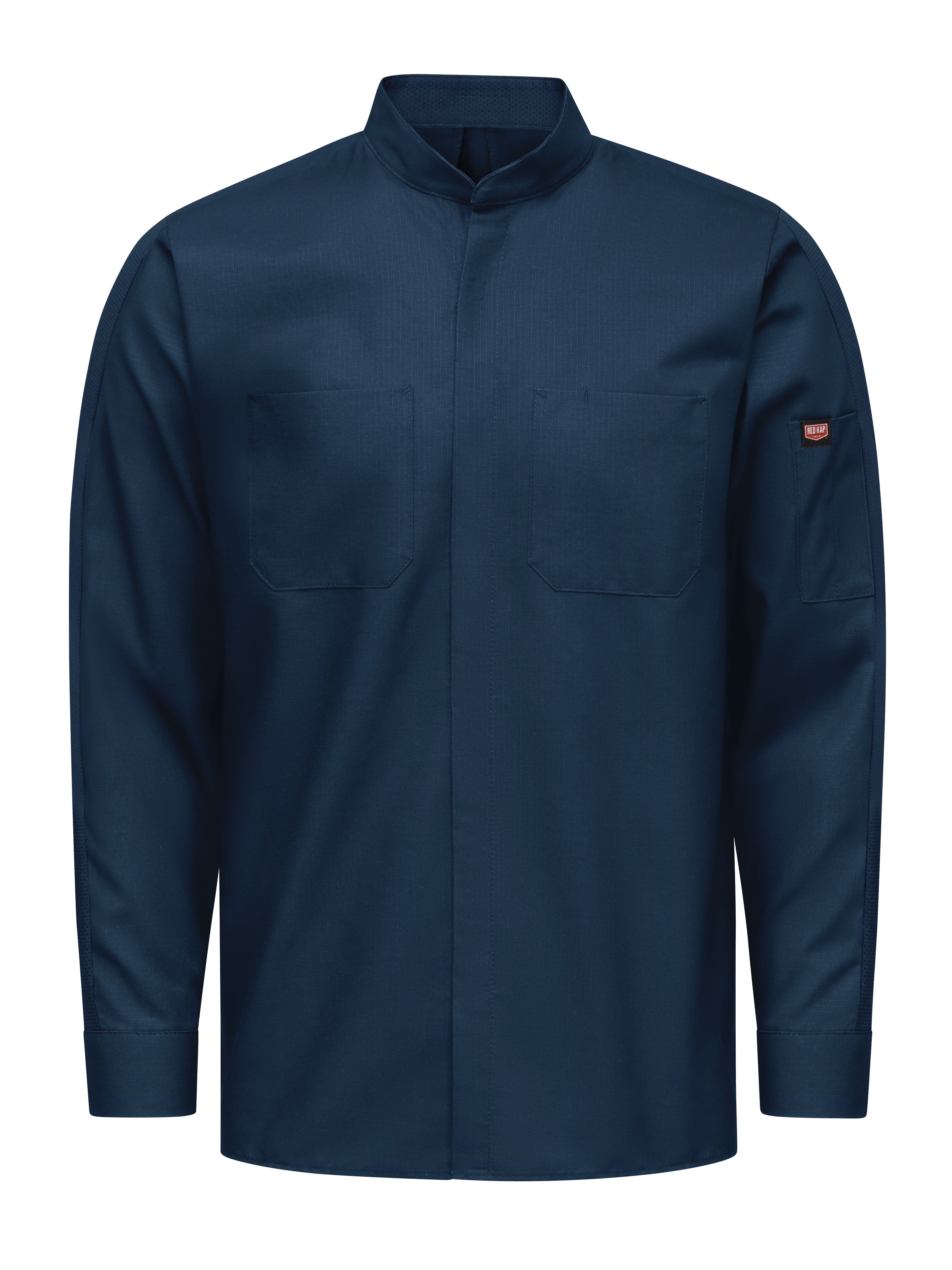Men's Long Sleeve Pro+ Work Shirt with OilBlok and Mimix SX36 - Navy-eSafety Supplies, Inc