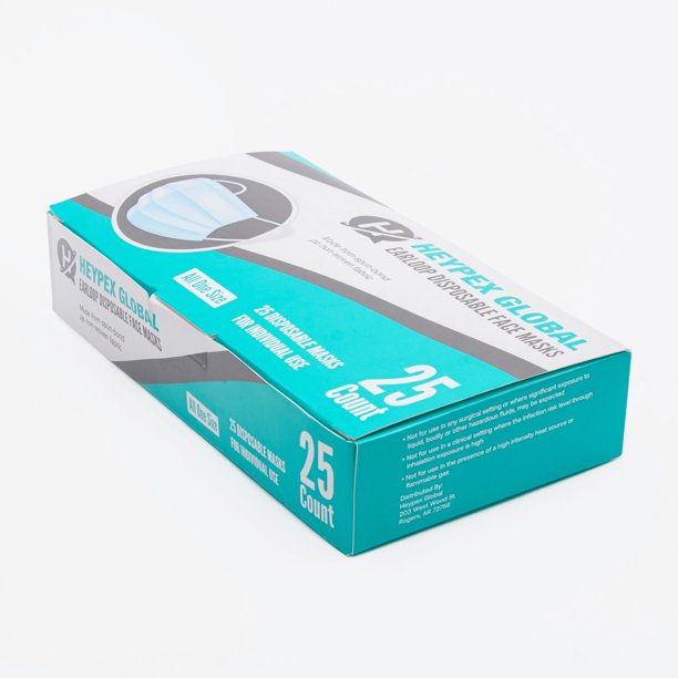Heypex Global Disposable 25 Masks (Blue Color)-eSafety Supplies, Inc