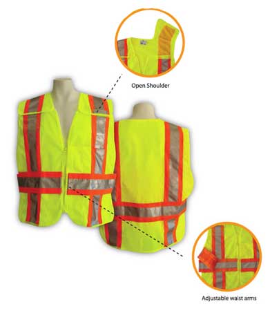 5-Point Breakaway Mesh Safety Vest - Fire Rated-eSafety Supplies, Inc